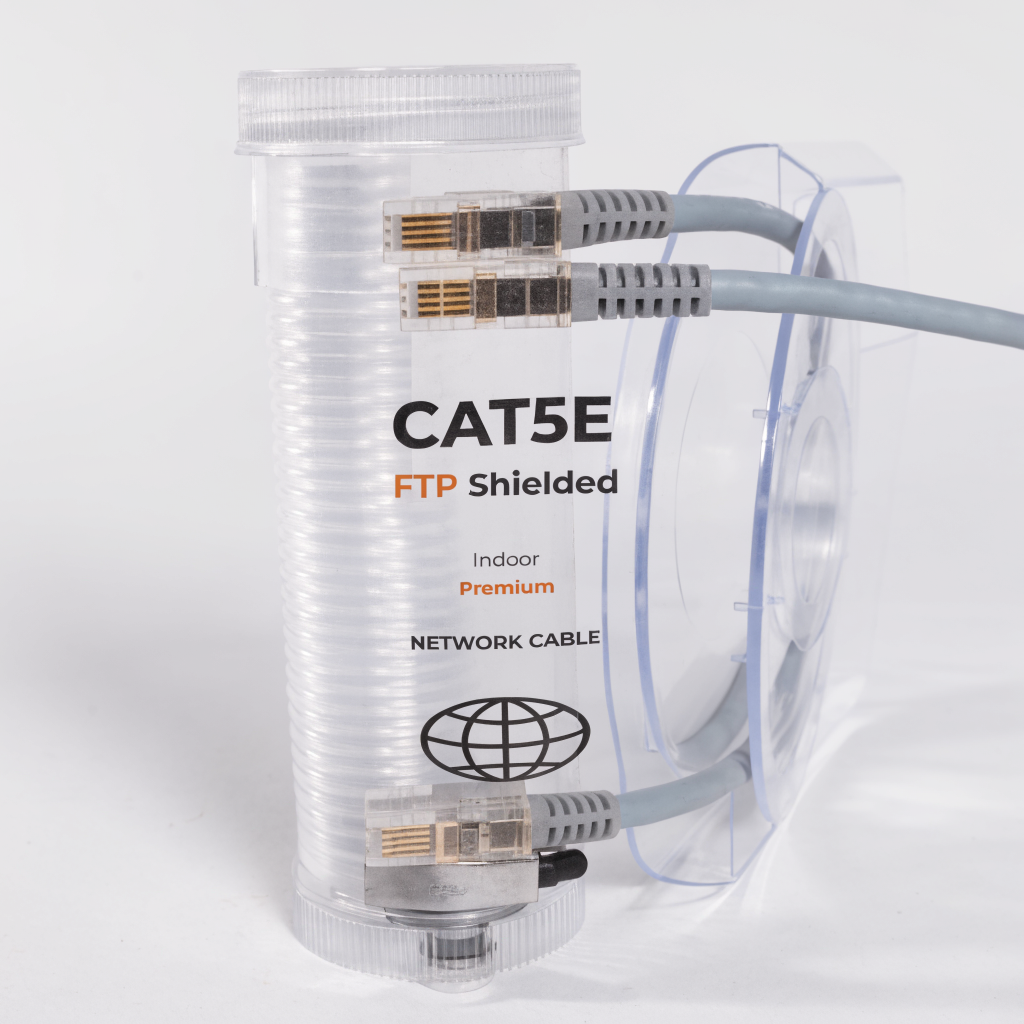 כבל מחשב מסוכך CAT5E/FTP נחושת מלאה חבילה 100 מטר PREMIUM