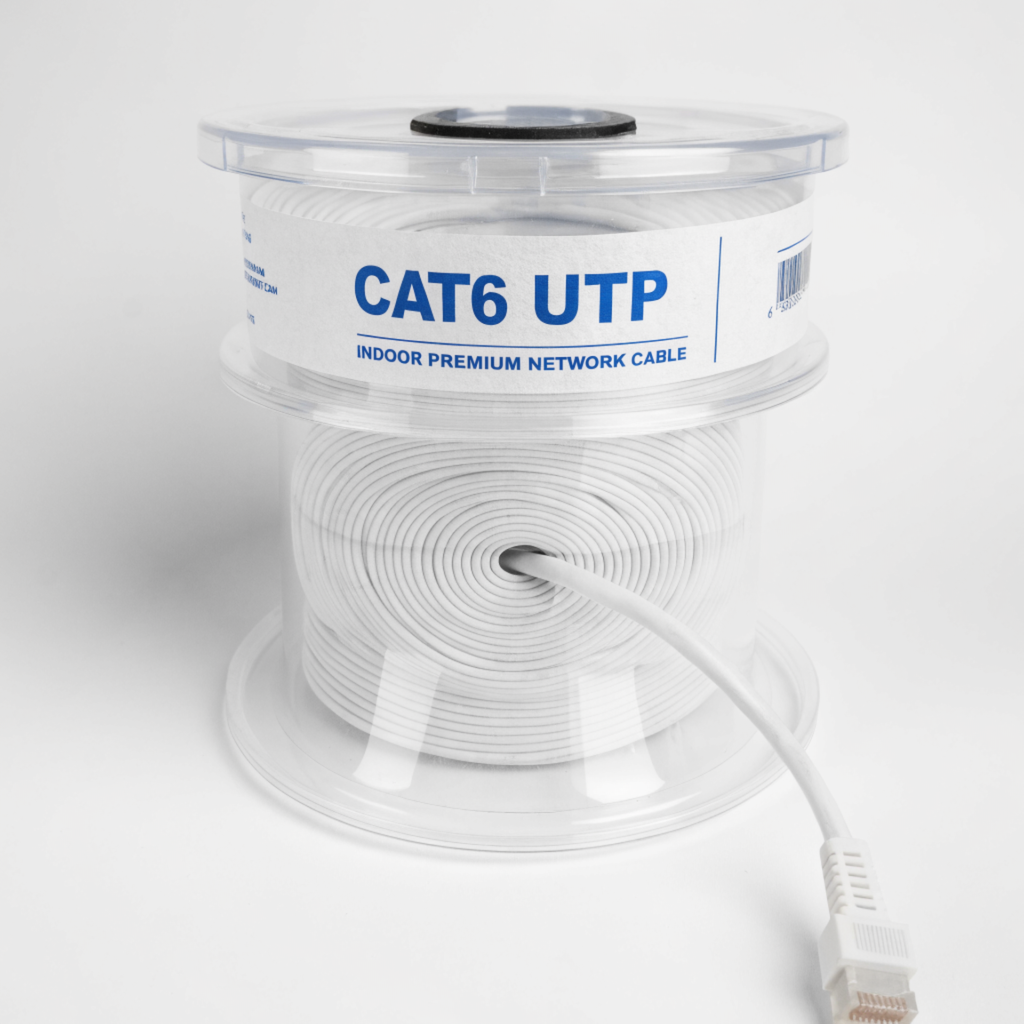 כבל מחשב נחושת מלאה CAT6/UTP חבילה 100 מטר PREMIUM