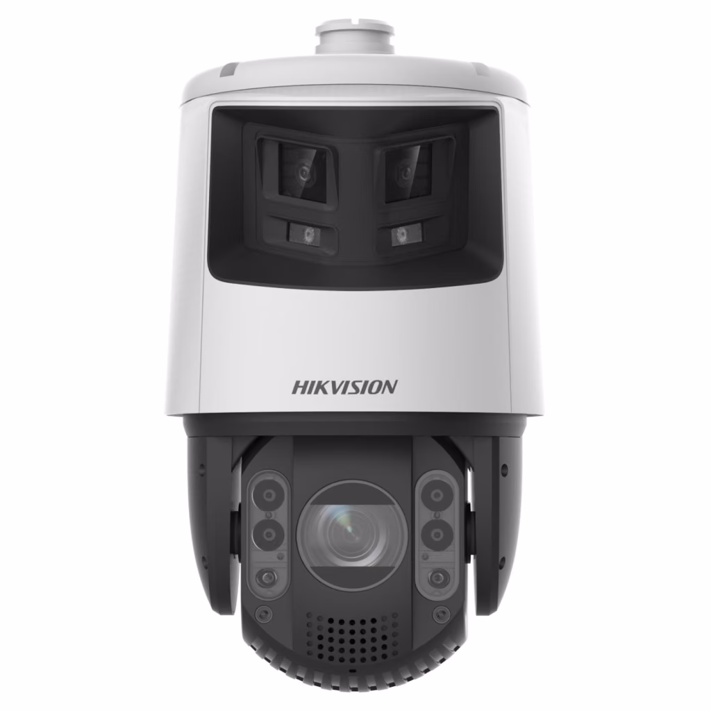 מצלמת PTZ IP TandemVu פנורמית 6MP+4MP זום אופטי X32 ColorVu Hikvision DS-2SE7C432MWG-EB